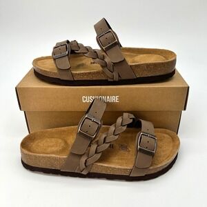 Womens Sandals Cushionaire Lizzy Cork Footbed Sandal Size 7.5 Brown Braided NEW